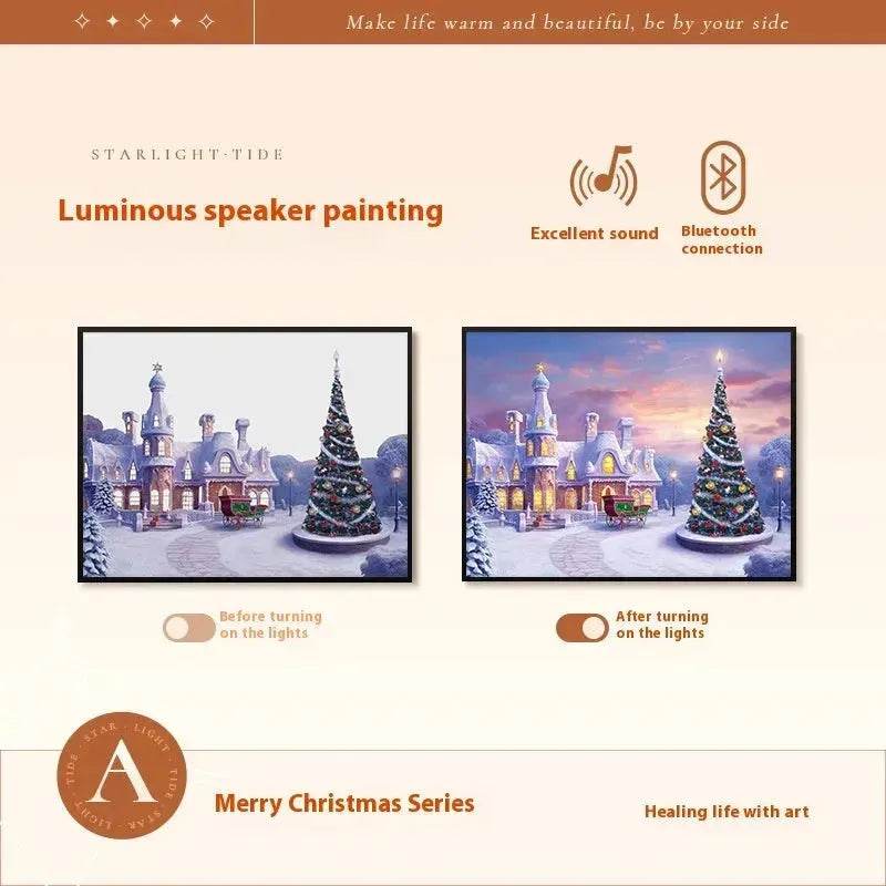 Christmas Luminous Painting Bluetooth speaker integrated gift idea - Velora