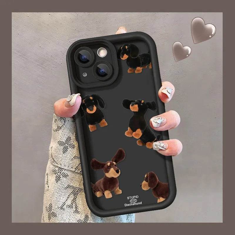 Cream Sausage Dog Phone Case - Velora