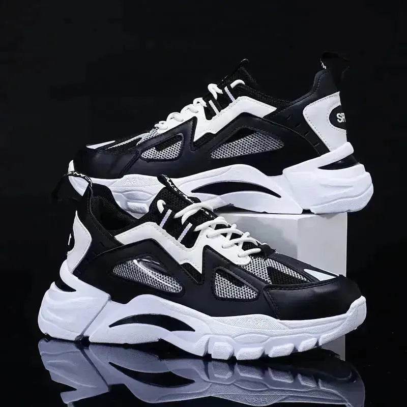Y2K Fashion Outfit White Sneakers Men Non Slip Walking Running Shoes Sports - Velora