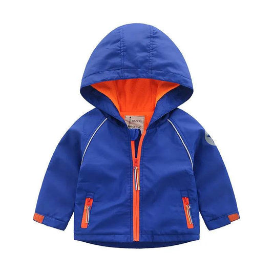 Boys' Hooded Autumn Clothing Children's Fleece Jacket - Velora