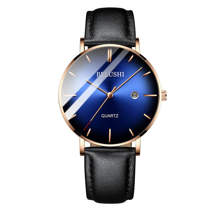 Blue Light Ultra-thin Fashion Men's Waterproof Quartz Watch - Velora