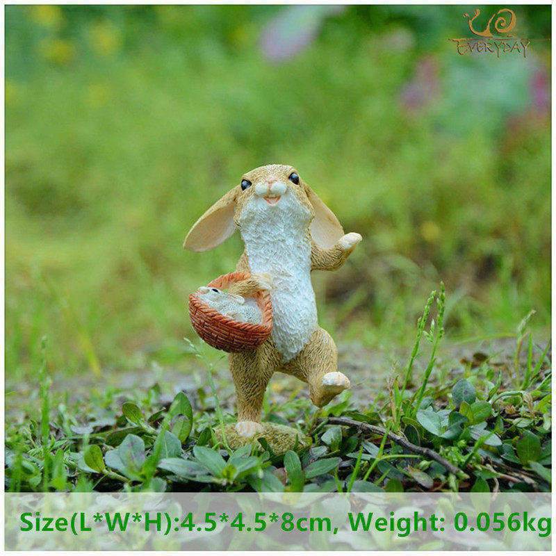 Creative Decorations Cute Bunny Resin Ornaments - Velora