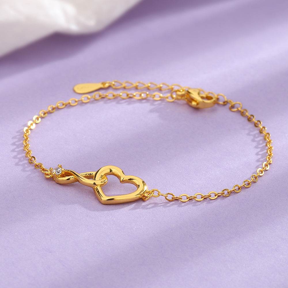 Heart-shape Bracelet Fashion Jewelry Versatile Love Bracelet Gift For Girlfriend Valentine's Day - Velora