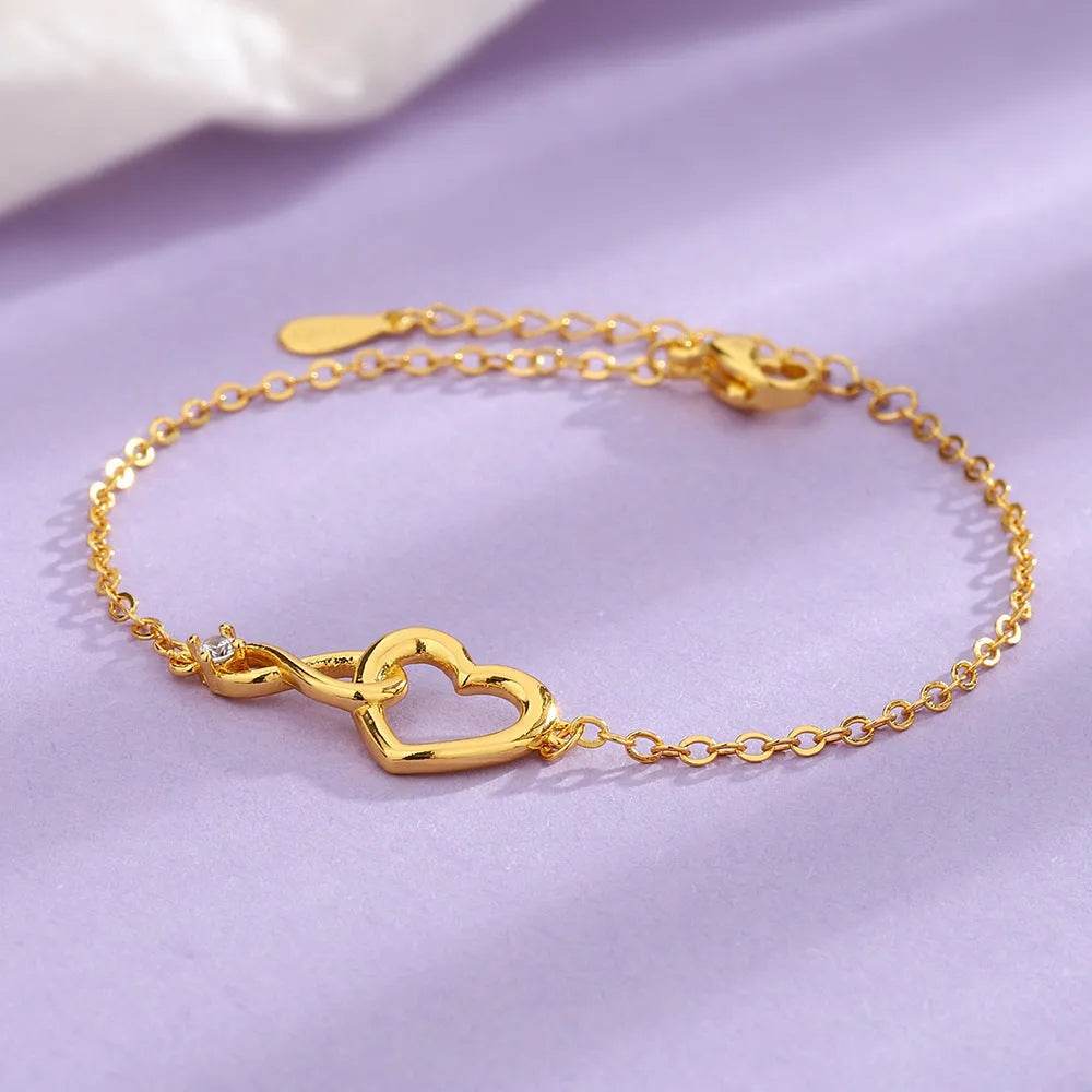 Heart-shape Bracelet Fashion Jewelry Versatile Love Bracelet Gift For Girlfriend Valentine's Day - Velora