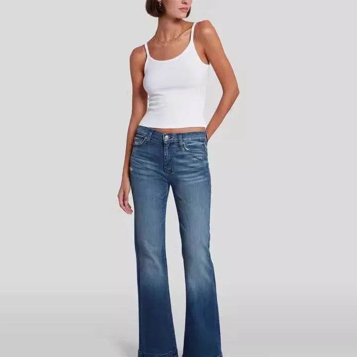 Retro Hip Lifting Stretch Bootcut Jeans Pants women - Velora