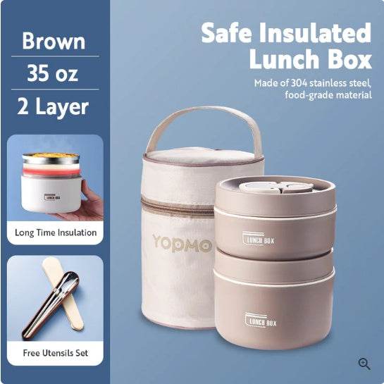 Portable Self-heating Japanese Multi Layer Thermal Insulated Lunch Box for Adult. - Velora