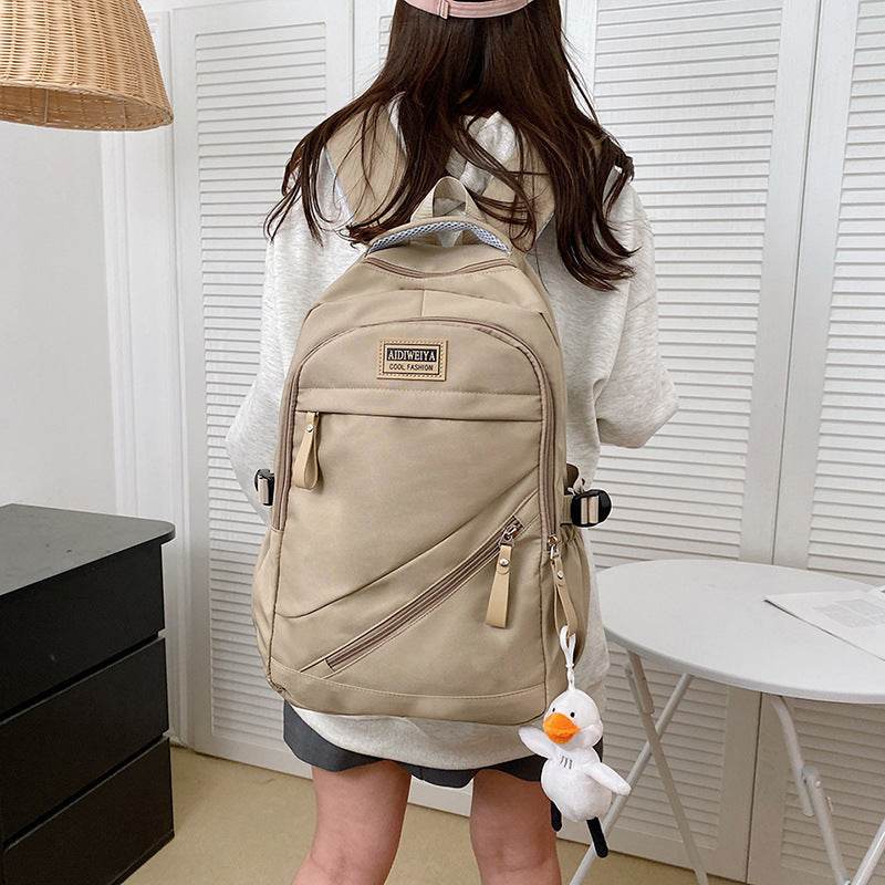 Large Capacity College Junior High School Backpack School Bag - Velora