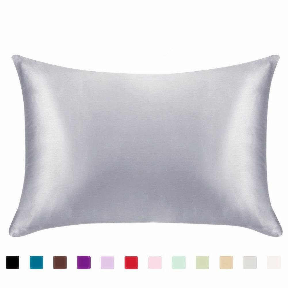 Pillowcase Satin Solid Color Simulation Silk Single Pillowcase Ice Silk Pillowcase - Velora