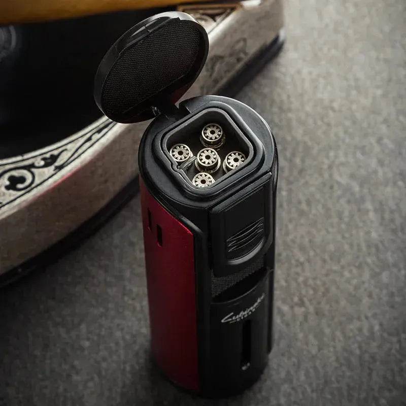 Luxury Cigar Lighter with Cigar Hole Punch - Velora