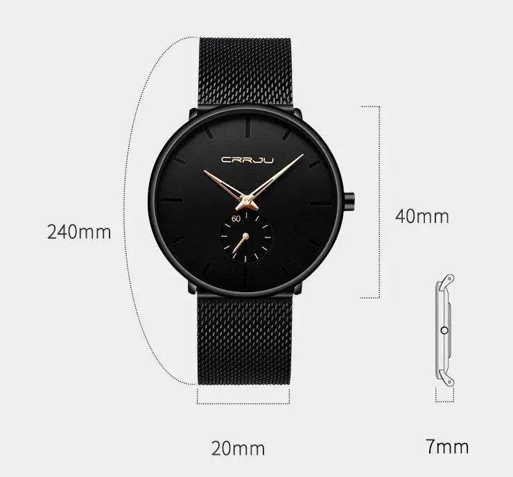 Simple ultra-thin watch round mesh belt watch - Velora