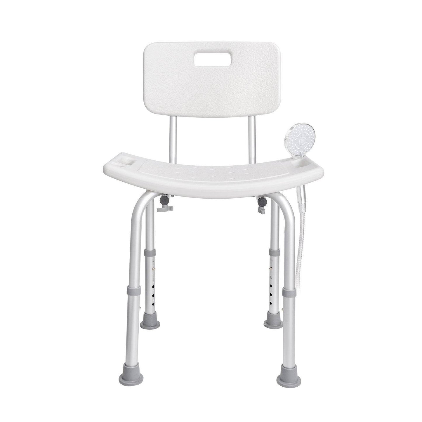 Shower Chair, Shower Seat With Back, Adjustable Height Shower Stool, Shower Chair For Inside Shower Bathtub, Non-slip Bathroom Bench Bath Chair For Elderly Disabled Handicap, 350 Lbs Capacity - Velora