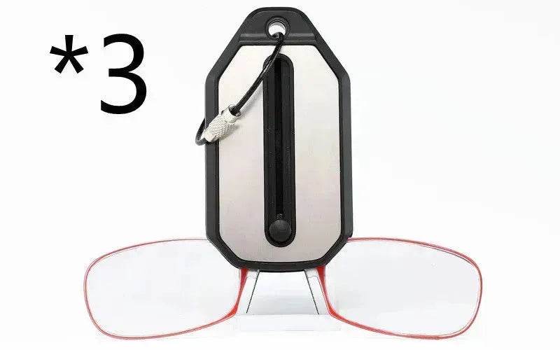 Mini Nose Clip On Portable Reading Glasses Men For Women Rimless Portable Magnifying Presbyopic Glasses Eyewear Ladies - Velora