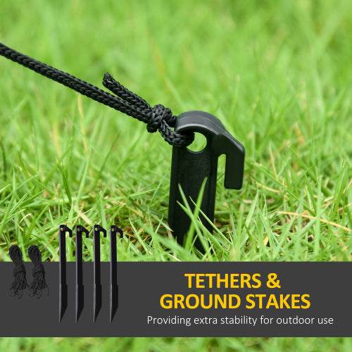 HOMCOM 5ft Inflatable Halloween Decoration Ghost And Pumpkin, Blow Up Outdoor LED Yard Display, Waterproof - Velora