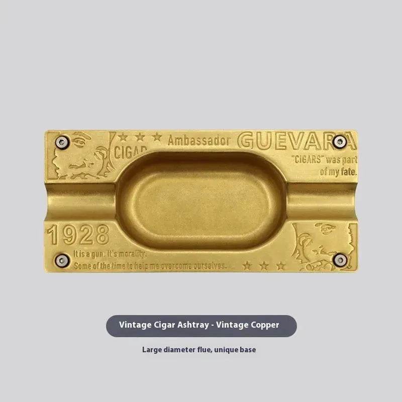 Metal Gold and Silver 2 slot Cigar Ashtray - Velora