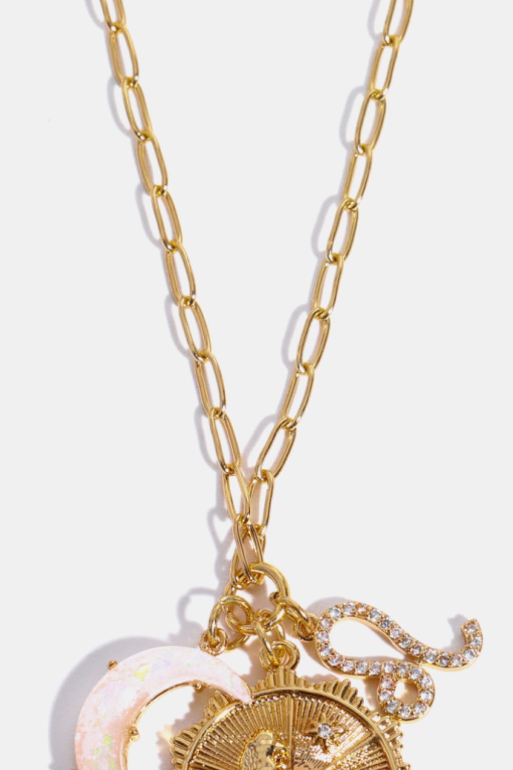 Constellation and Moon Pendant Copper Necklace - Velora