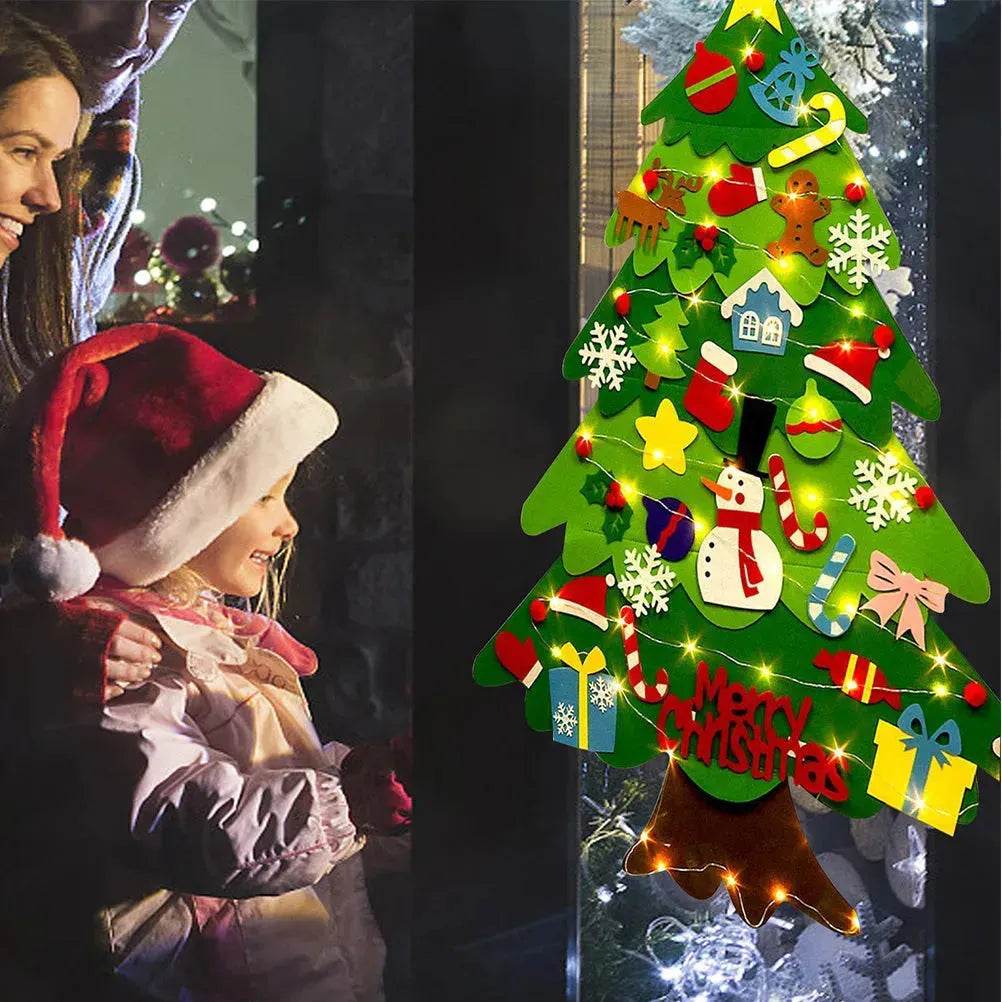 Children's DIY felt Christmas tree with lights - Velora