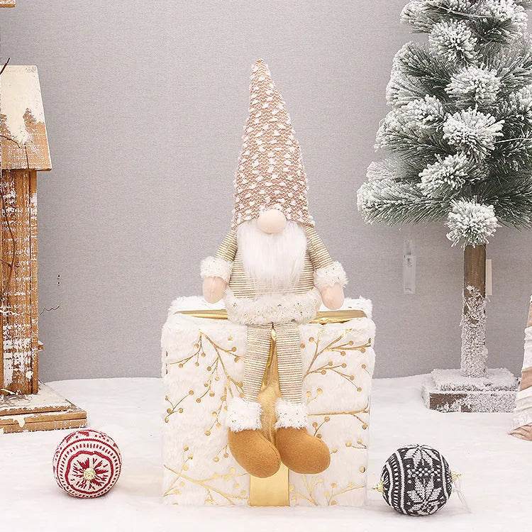 Retractable Luminous Santa Doll Rudolf Christmas Faceless Decoration Ornaments - Velora