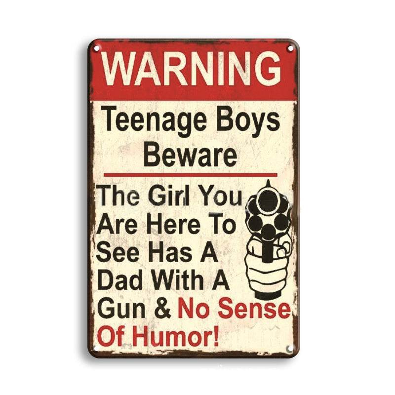 Creativity Retro Metal Home Decoration Tin Painting Novelty Signs - Velora