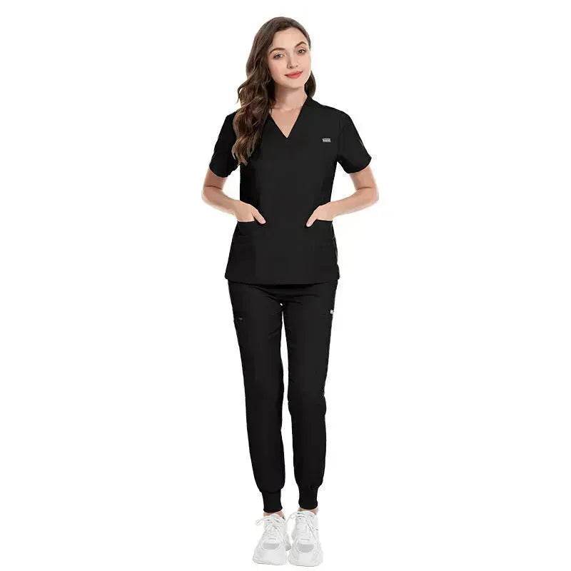 Hospital Nurses V-Neck Suit Work Uniform Workwear - Velora