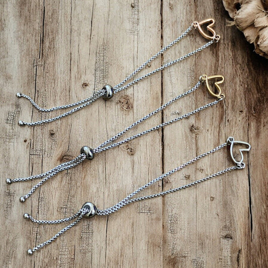Adjustable Bracelet - Open Heart - Velora