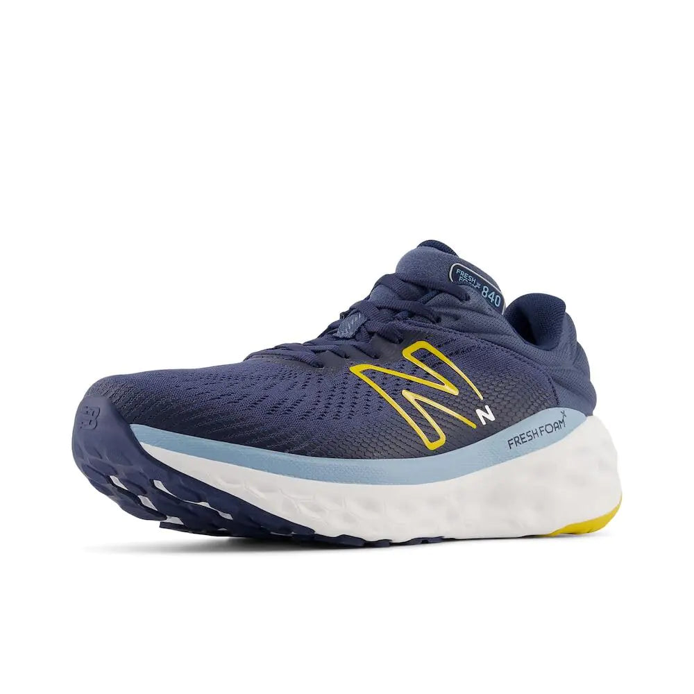 New Balance Mens Fresh Foam X 840 V1 Running Shoe Vintage Indigo/Ginger Lemon/Chrome Blue 8.5 Wide