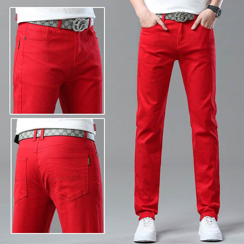 Men Fashion Brands Stretch Slim Fit Skinny Denim Pants jeans Trouser - Velora