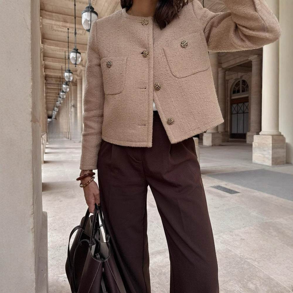 Women's Tweed Cardigan Coat - Velora