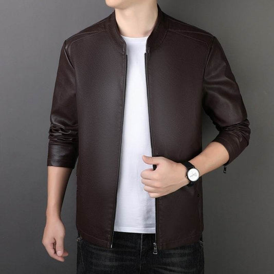 PU Leather Coat Men's Leather Jacket - Velora