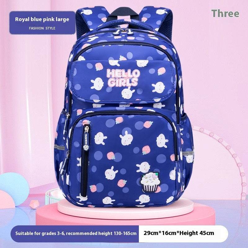 6-12-year-old Primary School Children Girls Backpack Large Capacity Schoolbag - Velora