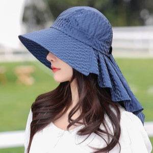 Fashionable Summer Protection UV Protection Dome Cotton Wide Brim Sun Hat - Velora