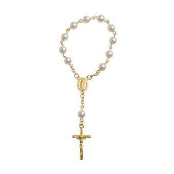 Beads Pearl Cross Full Moon Blessing Bracelet Fashion Jewelry - Velora