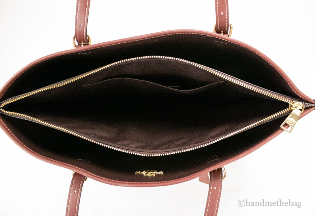 Coach Mollie Chambray Wine Signature Tote