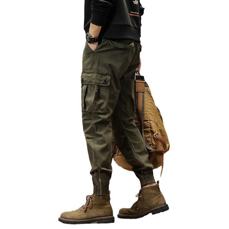 New Retro Ankle-tied Loose Overalls Versatile Casual Cargo Pant men - Velora