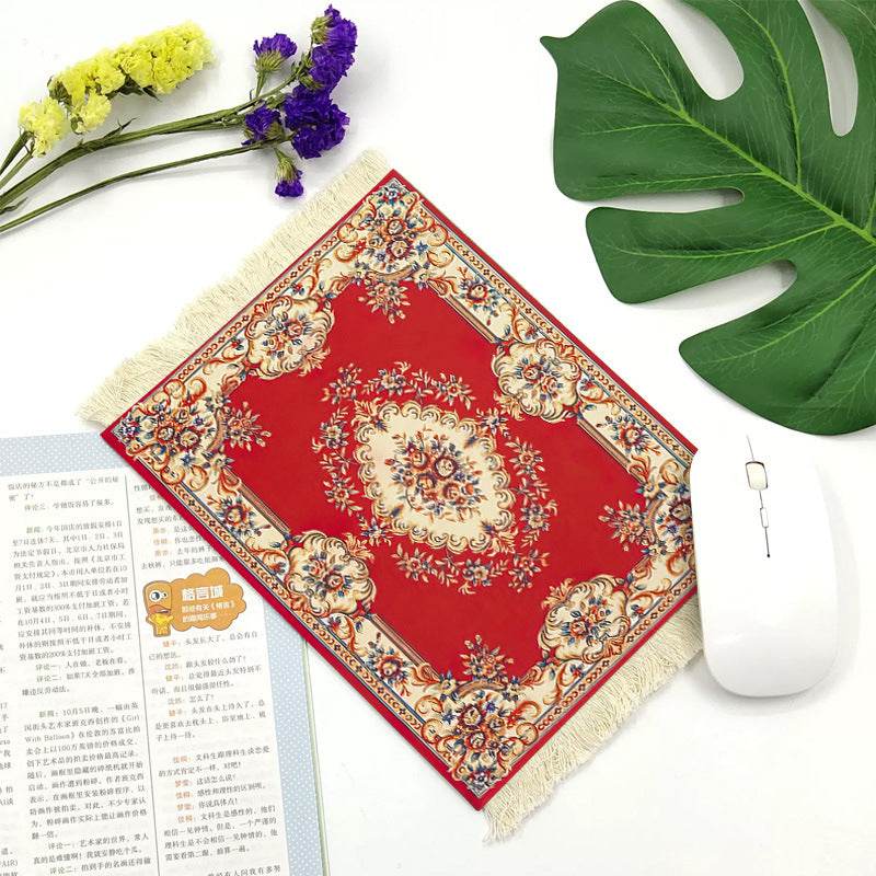 Office mouse pad, Suede fringe mouse pad Hot rubber Bohemian style - Velora