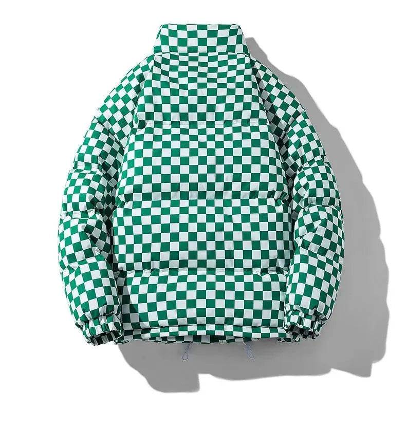 New Fall Winter Checkered Cotton padded Down Puffer Jacket men - Velora