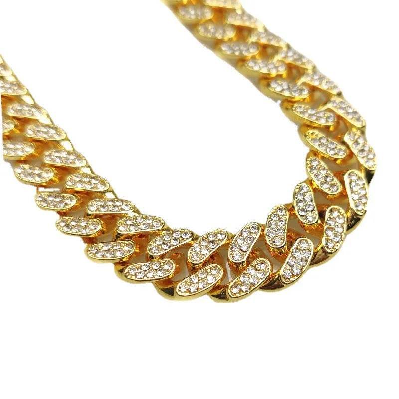 Zinc Alloy Wide Hip Hop Cuban Link Chain Necklace - Velora