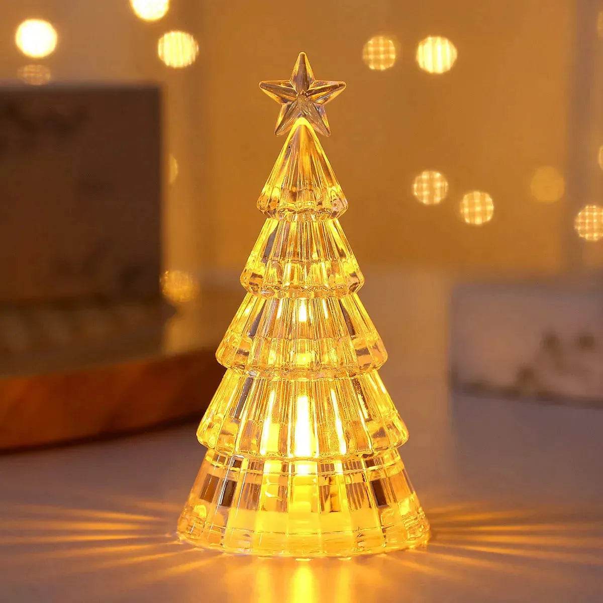Christmas Lawn Decoration Light-emitting Christmas Tree Crystal Small Night Lamp - Velora
