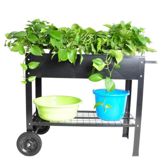 Rolling Mobile Raised Garden Bed Cart Planter Garden Bed Cart - Velora