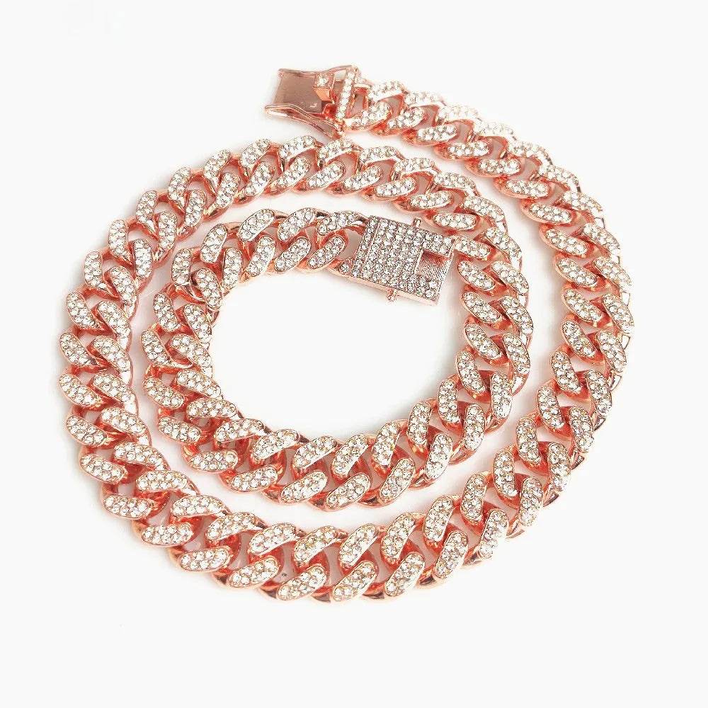 Zinc Alloy Wide Hip Hop Cuban Link Chain Necklace - Velora