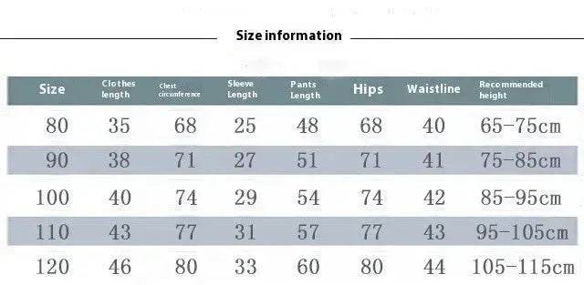 Neutral Cartoon Autumn Clothes Suit Western Style Neutral two piece for kids - Velora