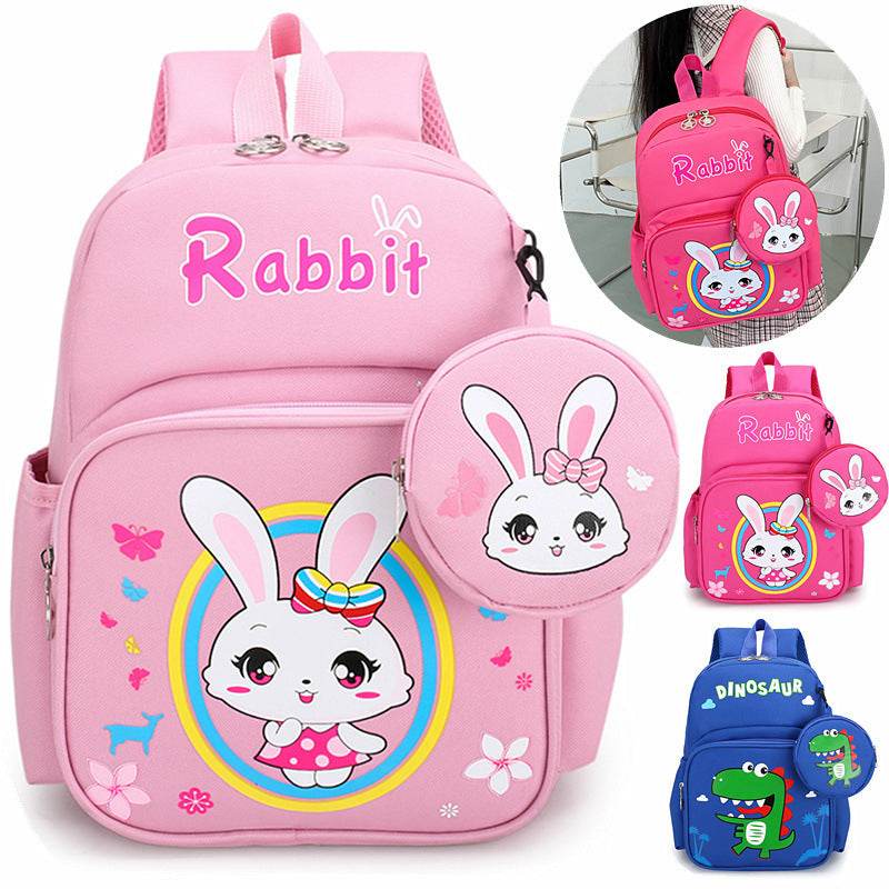 Large Capacity Cute Bunny Cartoon Backpack for School - Velora