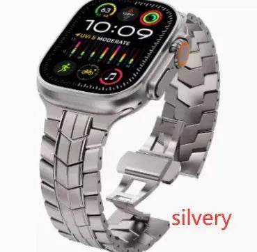 Replaceable Stainless Steel Chain Watch Strap Suitable For Apple IWatch - Velora