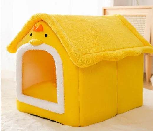 Foldable Dog House Pet Cat Bed Winter Dog Villa Sleep Kennel Removable Nest Warm Enclosed Cave Sofa Pets Supplies - Velora