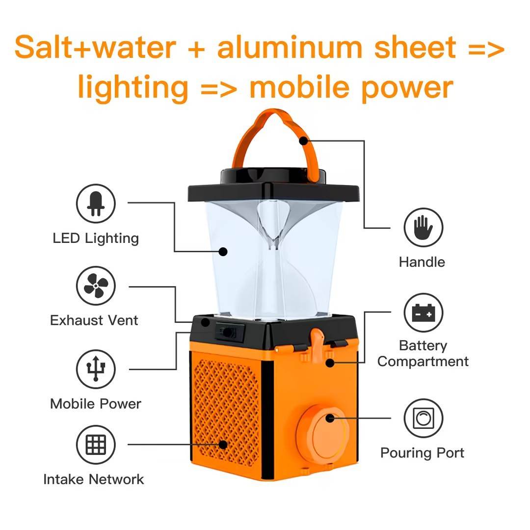 Multi-function Salty Water Camping Lantern - Velora