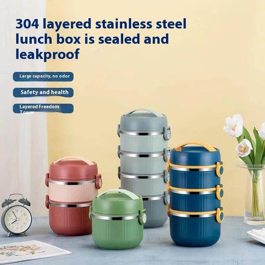 2 layer 304 Stainless Steel Thermal Insulated Lunch Container - Velora