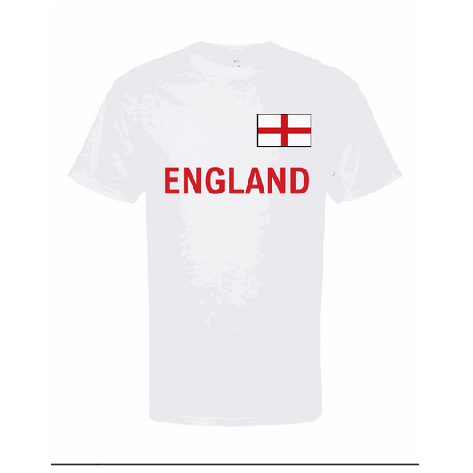 England World Football Fan Tee – White - Velora