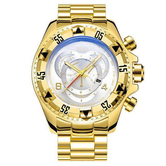 Large dial steel strap sport watch - Velora