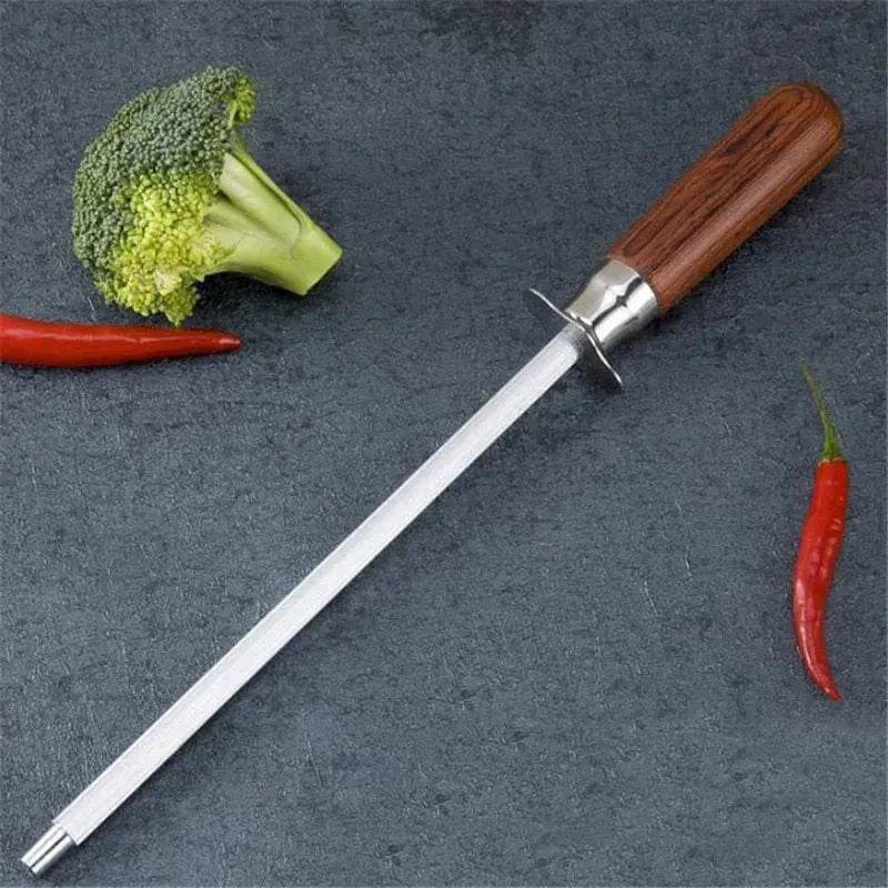 Stainless steel honing rod Household kitchen knife sharpener stick - Velora