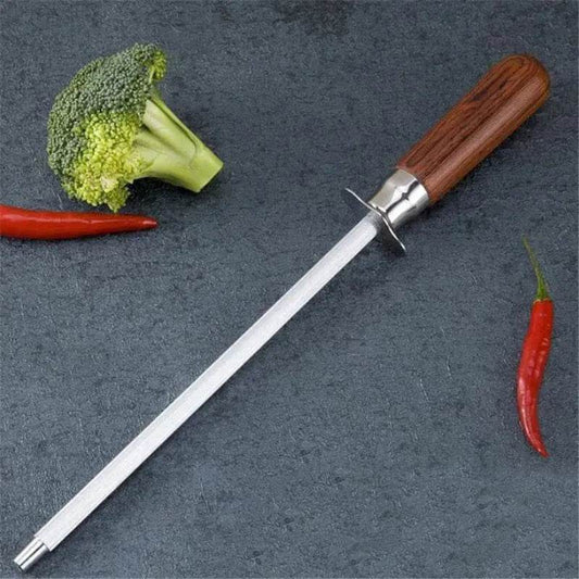 Stainless steel honing rod Household kitchen knife sharpener stick - Velora