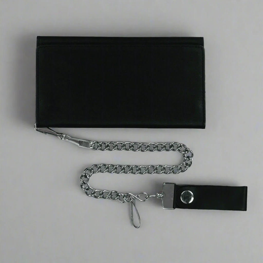 Open Road Men's Chain Trifold Leather Wallet Boutique of Leathers/Open Road